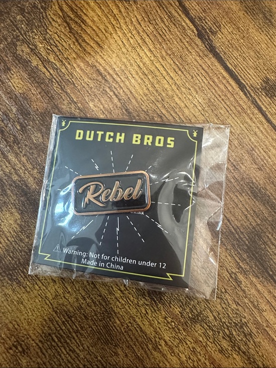 Dutch Bros Accessories - Dutch Bros Rebel Enamel Pin - Bronze and Black